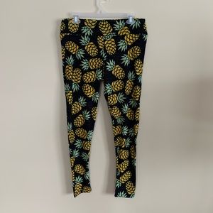 New Lularoe Pineapple Print Leggings Tall Curvy